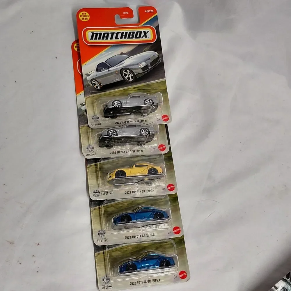 New 2026 Matchbox Lot Of 3 2023 Toyota GR Supra Mk5 White, Yellow, Blue Jdm Race